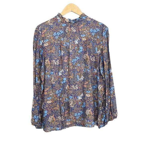 J. McLaughlin NWT Viola Silk Blouse Floral Size XL - Picture 1 of 9